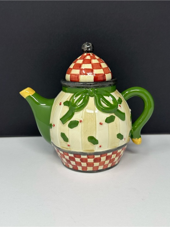 Sakura Other - Sakura Holly Hand-Painted Mini Teapot by Debbie Mumm T1 Rare!